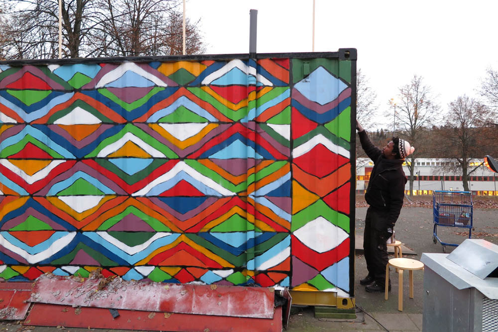 Breeze Yoko, public artwork in Fittja, 2015. Photo: Anneli Bäckman