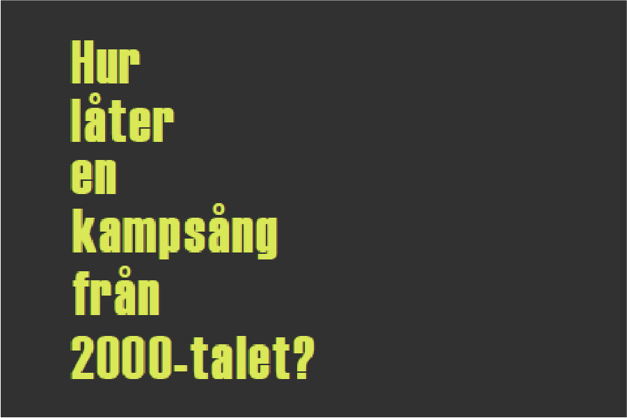 Hur låter en kampsång från 2000-talet, Angel Nevarez & Valerie Tevere, 2009